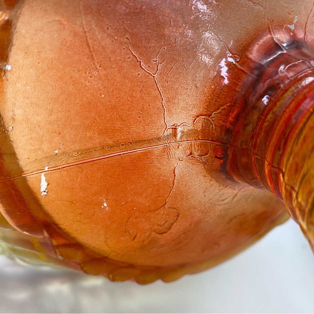Jeanette Glass amberina pedestal bowl - Picture 8 of 10
